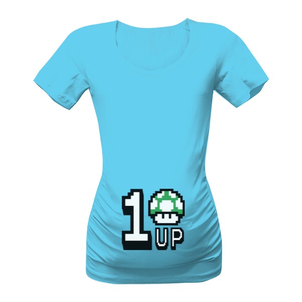 Tričko s potiskem 1up tričko pro těhotné
