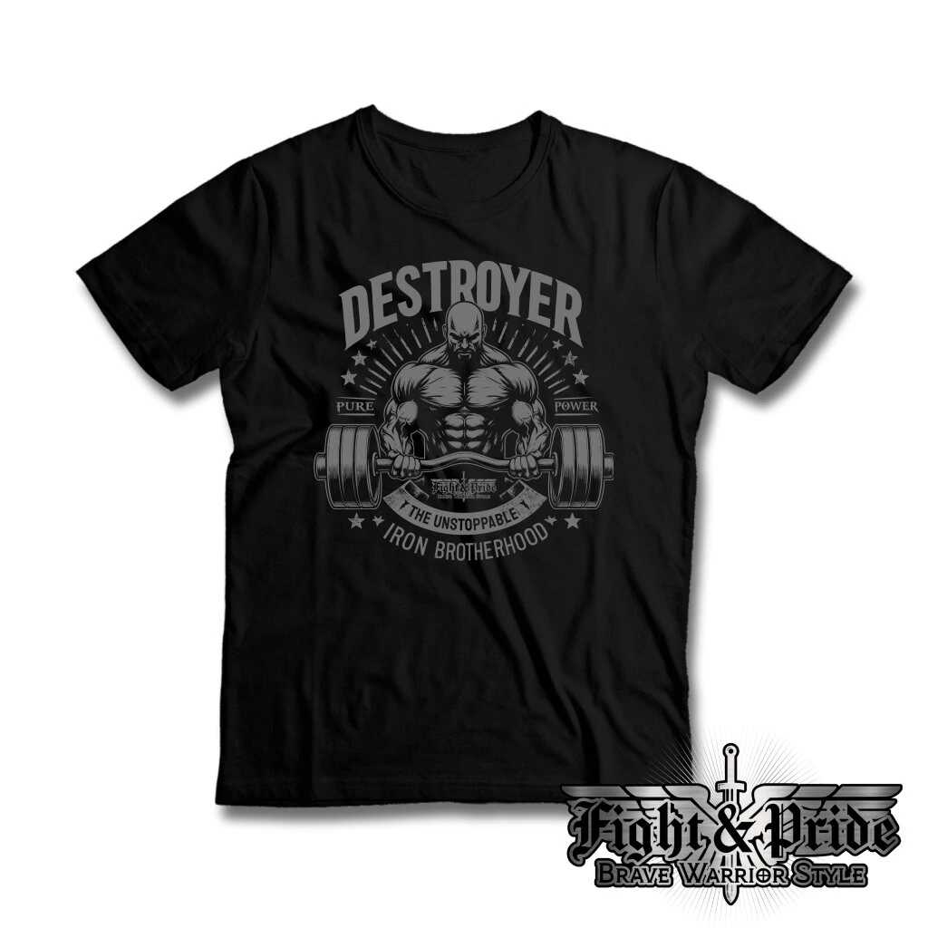 Tričko s potiskem Kulturistika-Destroyer Iron Brotherhood