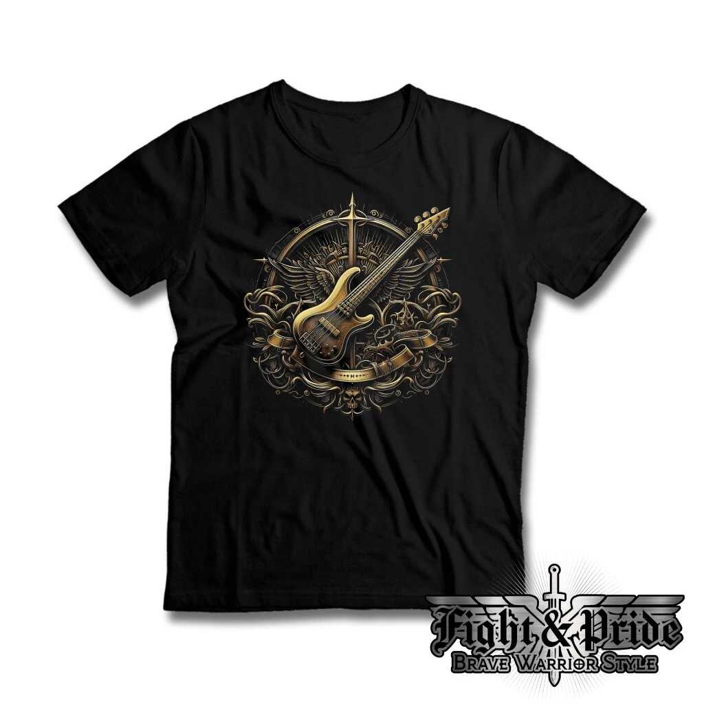 Tričko s potiskem Rebel Kytara-Ornament