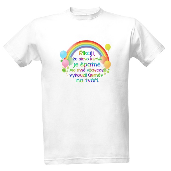 Tričko s potiskem říkají, že je tohle slovo špatně