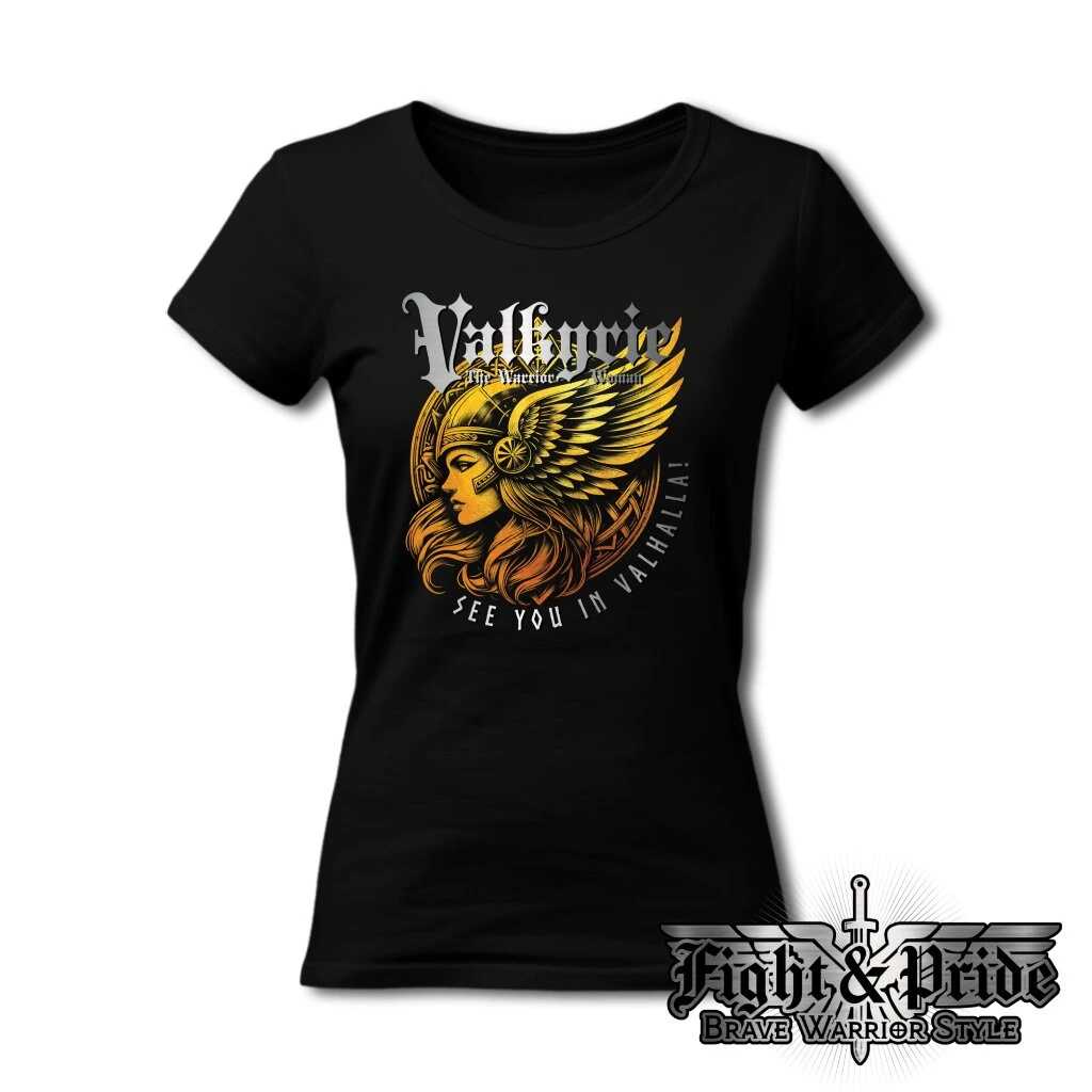 Tričko s potiskem Valkyrie-See You In Valhalla